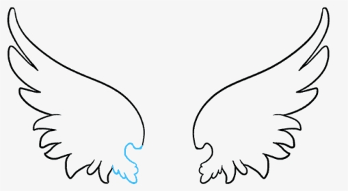 How To Draw Angel - Angel Wings Drawing, HD Png Download, Transparent PNG