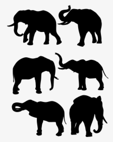 African Elephant Drawing - Elephant Silhouette, HD Png Download, Transparent PNG