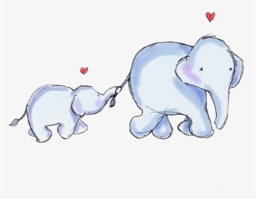Asian Elephant Clipart Elphant - Elephant And Baby Clipart, HD Png Download, Transparent PNG