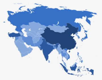 Blue World Map Photo Png Transparent Image - Asia Map Png, Png Download, Transparent PNG