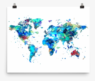 World Map 19 - Colorful Art By Sharon Cummings, HD Png Download, Transparent PNG