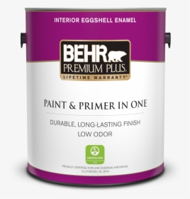Can Of Paint & Primer In One Interior Eggshell Enamel - Behr Premium Plus Interior Eggshell, HD Png Download, Transparent PNG