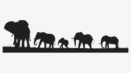 Elephants Silhouette Png Clip Art Image - Elephants Silhouette Clipart, Transparent Png, Transparent PNG
