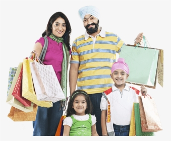 Transparent Indian People Png - Indian Family Shopping Png, Png Download, Transparent PNG