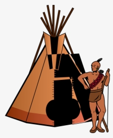 Transparent Indian People Png - Native American Teepee Clip Art, Png Download, Transparent PNG