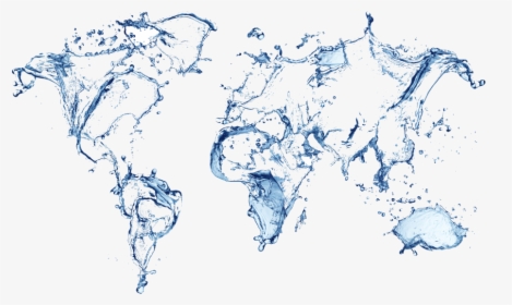 World Map In Water, HD Png Download, Transparent PNG