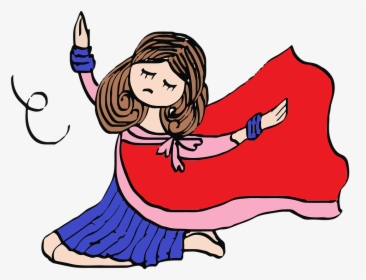 Girl Character Indian Dance, People , Png Download - Indian Character Cartoon Png, Transparent Png, Transparent PNG