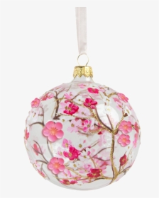 #christmas #balls #ball #ornament #pink #cherryblossom - Cherry Blossom Christmas Decoration, HD Png Download, Transparent PNG