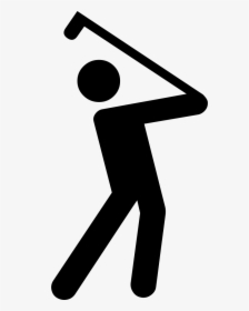 Golf Player Hitting The Ball - Golf Player Icon Png, Transparent Png, Transparent PNG