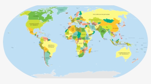 Transparent Street Map Clipart - World Map Native Language, HD Png Download, Transparent PNG
