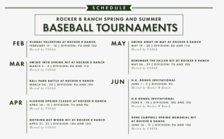Web Baseball Tournament Schedule, HD Png Download, Transparent PNG