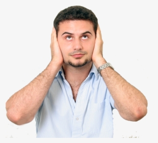 Person Covering Ears Png, Transparent Png, Transparent PNG