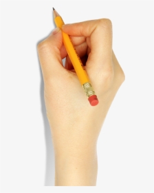 Hand Holding A Pencil Png Download - Pencil, Transparent Png, Transparent PNG