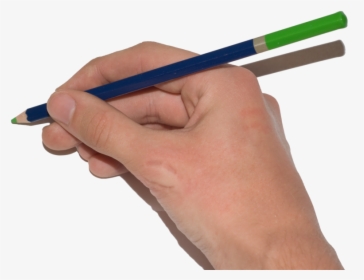 Gallery Hand With Drawings - Hand With Pencil, HD Png Download, Transparent PNG