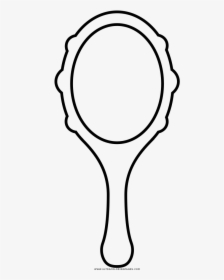 Coloring Clipart Mirror - Hand Mirror Clipart Black And White, HD Png Download, Transparent PNG