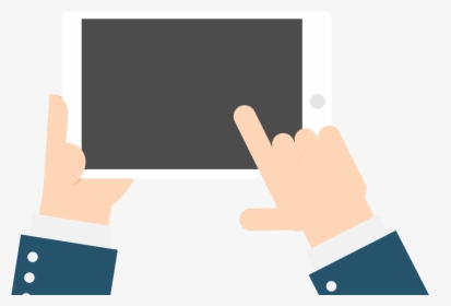 Transparent Tablet Clipart Png - Hands Holding Tablet Vector, Png Download, Transparent PNG