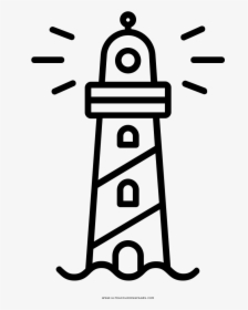 Lighthouse Coloring Page - Faro Da Colorare, HD Png Download, Transparent PNG