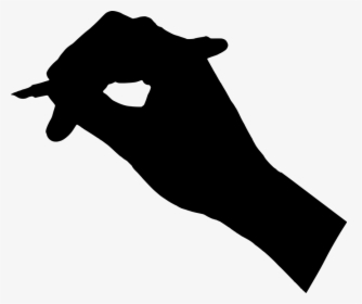 Transparent Writing Png - Hand Holding Pen Silhouette, Png Download, Transparent PNG