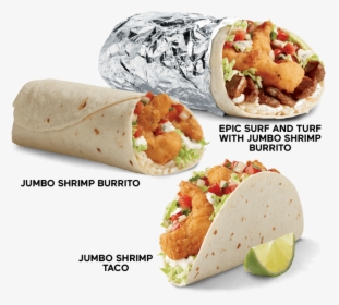 Korean-taco - Jumbo Shrimp Burrito Del Taco, HD Png Download, Transparent PNG