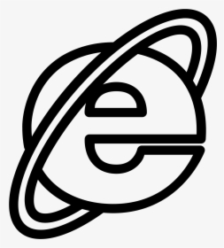 Internet Logo Icon Www Pixshark Com Images Galleries - Internet Explorer Black And White, HD Png Download, Transparent PNG
