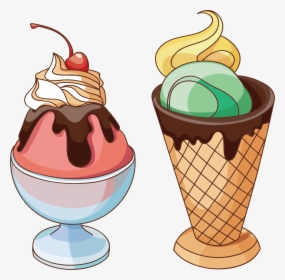 Clip Art Cartoon Ice - Ice Cream In Cartoon, HD Png Download, Transparent PNG