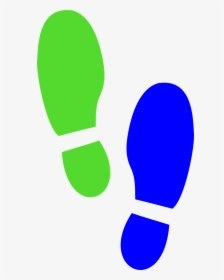 Shoe Print Blue Green Clip Art At Clipart Library - Clip Art Shoe Prints, HD Png Download, Transparent PNG