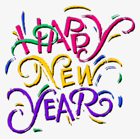 Transparent New Year Backgrounds - Happy New Year Word Art, HD Png Download, Transparent PNG