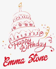 Emma Stone Happy Birthday Vector Cake Name Png - Happy Birthday Zorawar Cake, Transparent Png, Transparent PNG