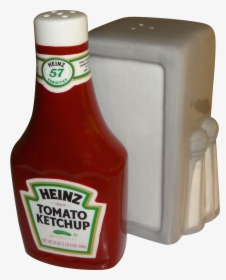 Advertising Heinz Ketchup & Napkin Holder Salt And - Heinz Ketchup Glass Bottle 375ml, HD Png Download, Transparent PNG