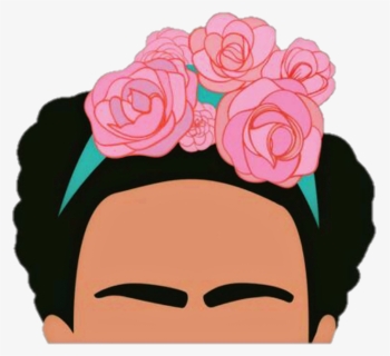 Frida Fridakhalo Woman Flower Eyebrows Drawing Celebrat - Cartoon Frida Kahlo Drawing, HD Png Download, Transparent PNG