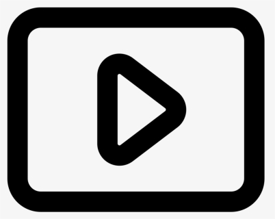Youtube Logo Black Outline Png Clipart , Png Download - Bold Button, Transparent Png, Transparent PNG