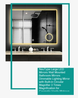 Bathroom Mirror With Light, HD Png Download, Transparent PNG