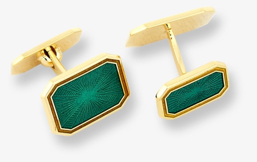 Nicole Barr Designs 18 Karat Gold Hexagonal Cufflinks-green - Earrings, HD Png Download, Transparent PNG