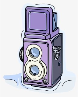 Vector Illustration Of Photography Twin-lens Reflex - Tlr Camera Vector, HD Png Download, Transparent PNG