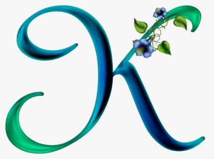 Jpg Library Download Aqua Clip - Fancy Colorful Letter K, HD Png Download, Transparent PNG