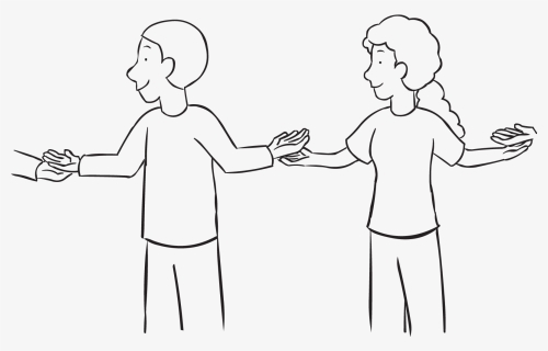 Two People In A Circle With Hands On Top Of Their Partners - Down By The Banks Game, HD Png Download, Transparent PNG
