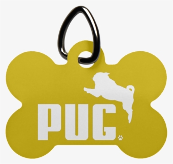 Pug Dog Bone Pet Tag - Pet Tag, HD Png Download, Transparent PNG