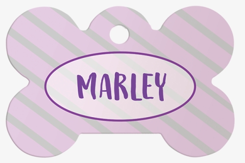 Purple Marley Bone Pet Id Tag  title Purple Marley - Label, HD Png Download, Transparent PNG
