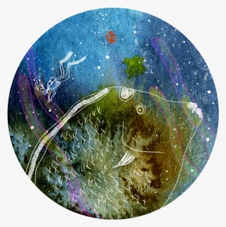 Dive, Watercolor And Digital Illustration - Circle, HD Png Download, Transparent PNG