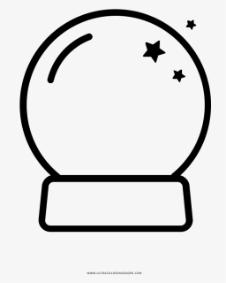 Crystal Ball Coloring Page - Crystal Ball Clipart Black And White, HD Png Download, Transparent PNG
