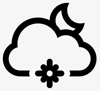 Snowy Night Cloud - Icon, HD Png Download, Transparent PNG