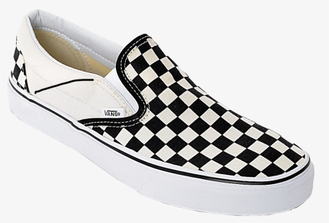 Black Checkered Vans 😇 - Slip On Vans Checkered, HD Png Download, Transparent PNG