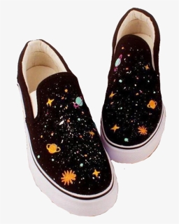 #shoes #aesthetic #aestheticclothes #vans #png #space - Small Things To Paint On Black Converse, Transparent Png, Transparent PNG