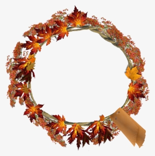 Autumn Wreath Frame - Wreath, HD Png Download, Transparent PNG