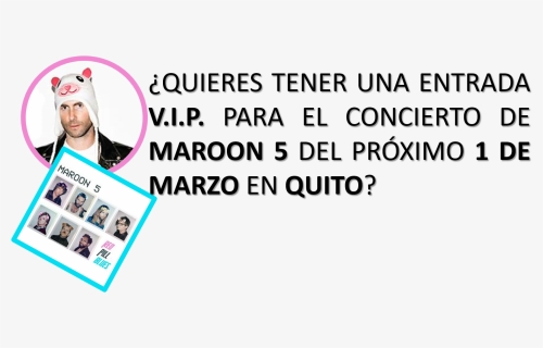 ¿quieres Estar En El Concierto De Maroon 5 En Quito - Eyewear, HD Png Download, Transparent PNG