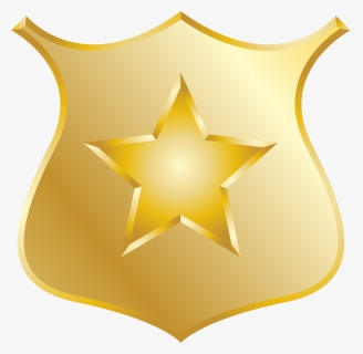 Gold Police Badge Icon - Shield, HD Png Download, Transparent PNG