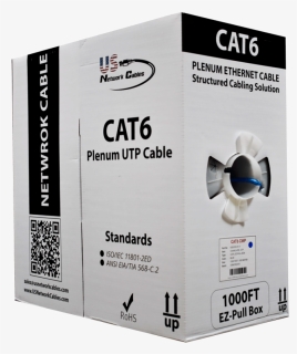Cat6 Plenum 1000ft Solid Cmp Rated Bulk 550mhz Utp - Box, HD Png Download, Transparent PNG