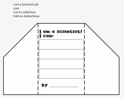Science Lab Notebook Template - Science Lab Coat Foldable Template, HD Png Download, Transparent PNG