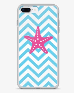 Hot Pink Starfish On Blue Chevron Iphone Case - Carpet, HD Png Download, Transparent PNG