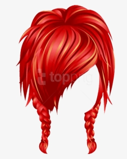 Free Png High School Spiky Pigtails Red Png Images - Red Wig Clip Art, Transparent Png, Transparent PNG